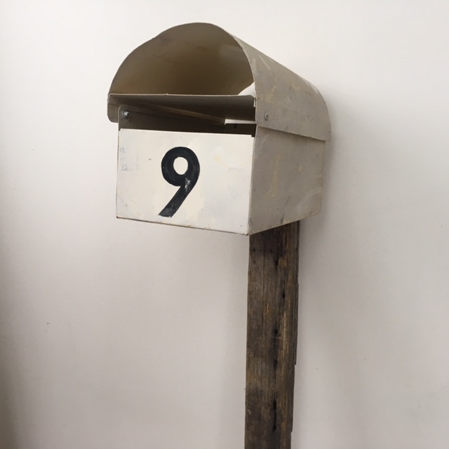 POST BOX, Off White Aged Round Top No. 9